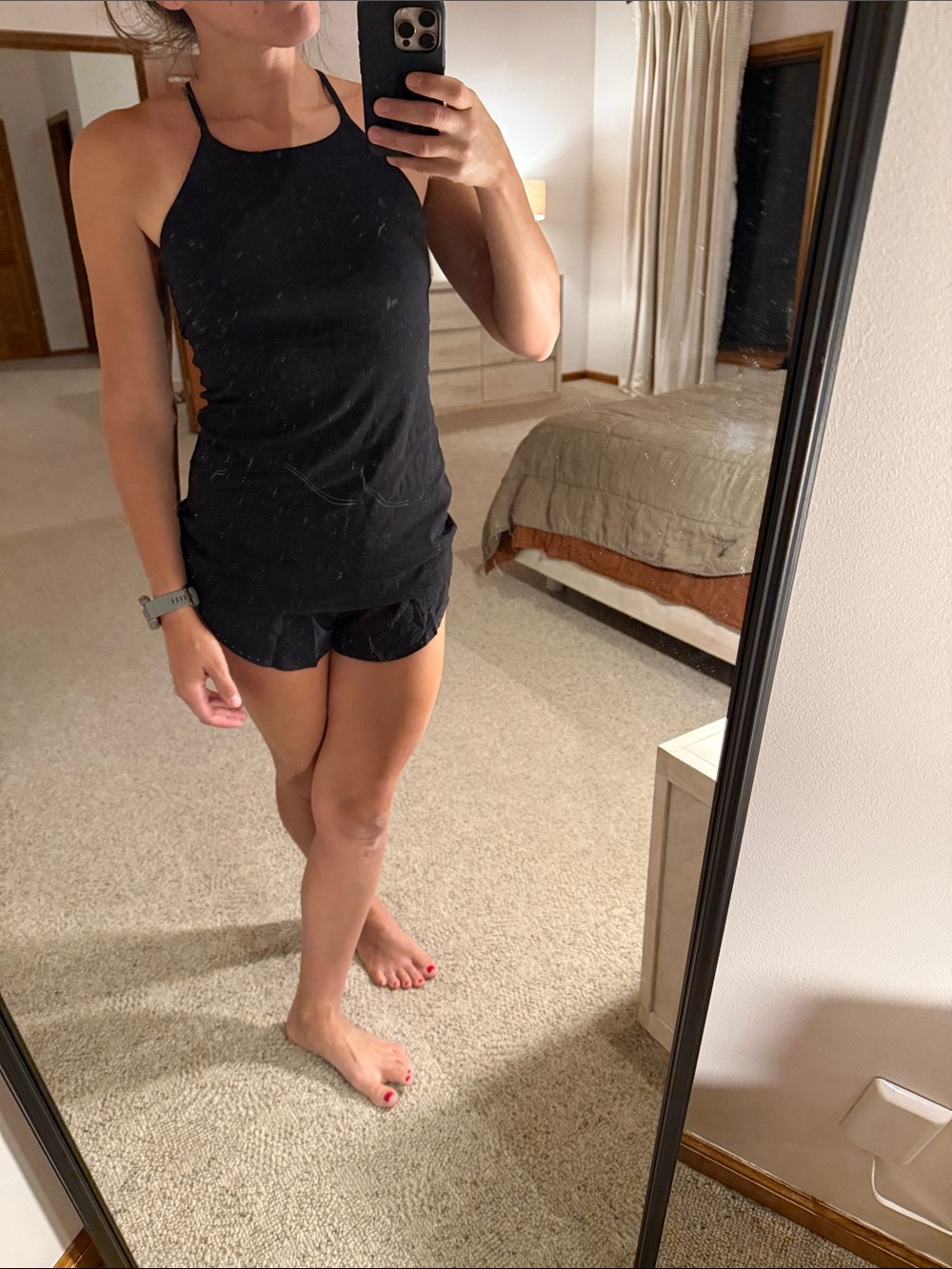 Lululemon flow y black tank top